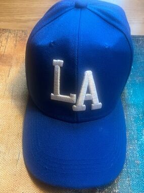 Royal Blue Baseball Cap with White LA Logo